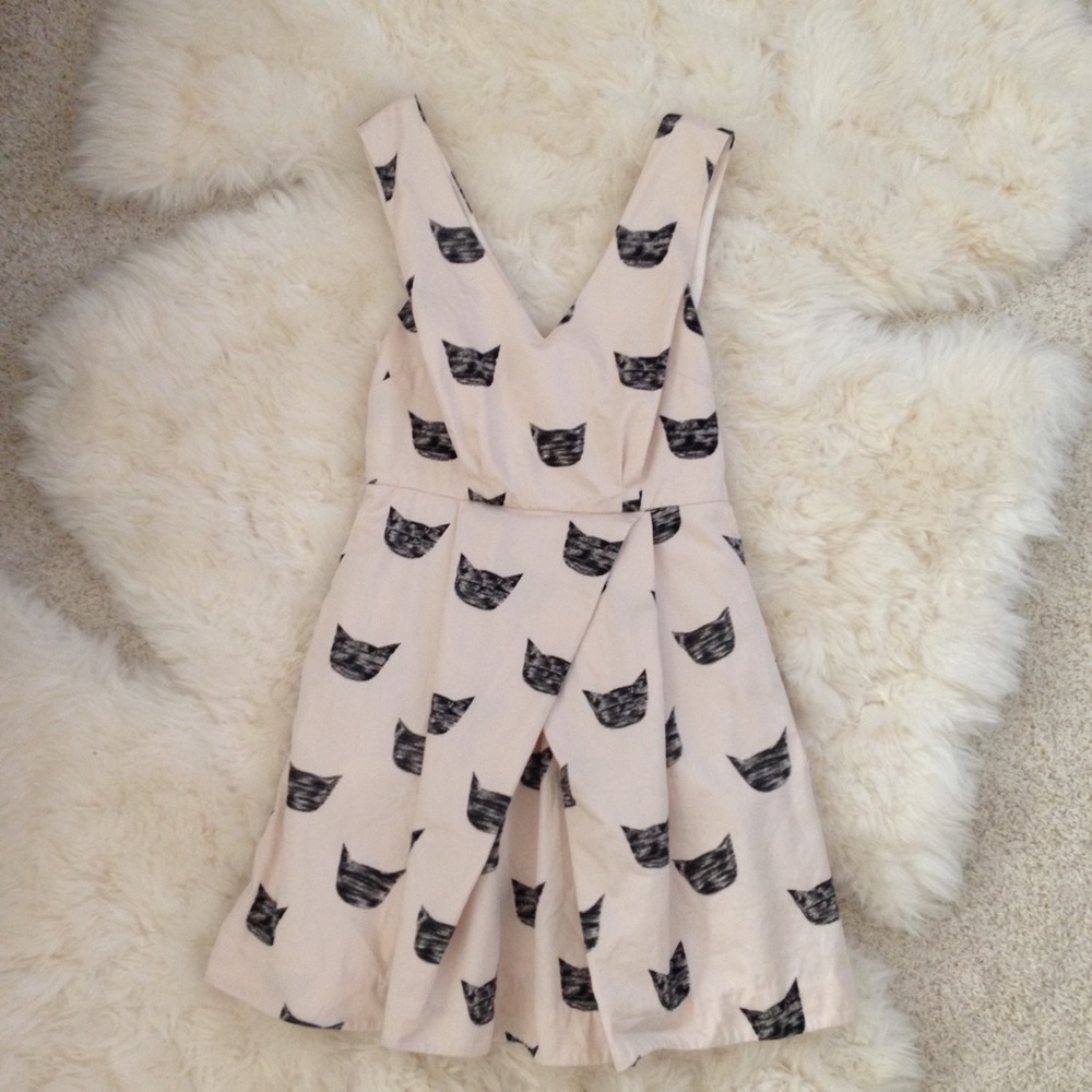 anthropologie feline karma leah goren cat dress